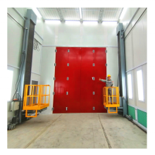 Industrial Painting Line Man: Spray Paint Booth Lifting Operations