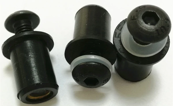 Black Rubber Well Nut Stainless Bolts for Motorcycle Bike Screen Fairing