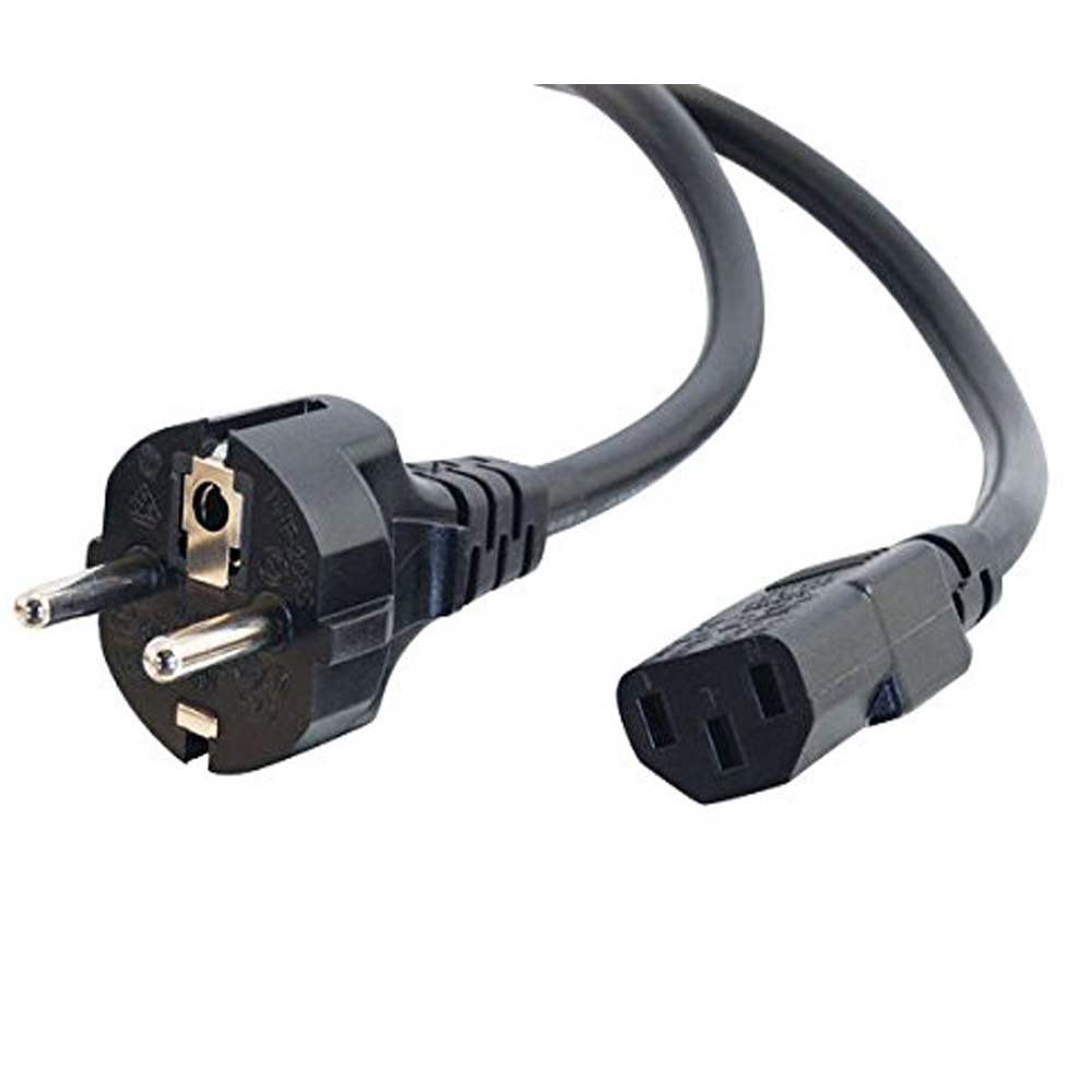 High Quality  Factory Manufacture  2 Strong Euro Plug Waterproof Pvc   1.8M Extension  For Comupter/Monitor IEC Power Cable
