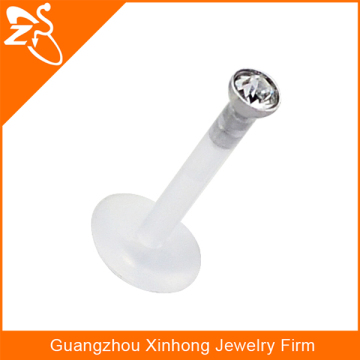 free sample bioflex labret stud bioplastic custom labret piercing jewelry