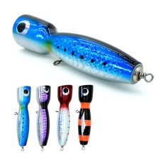 Hand Made Big Game Trolling Wooden Popper Lure - 100g/180g Top Water Lure