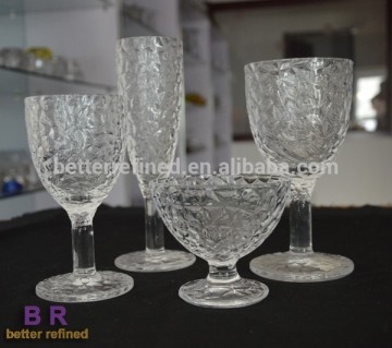 Crackle Crystal water glass