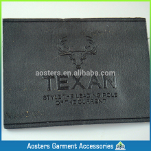 custom embossed leather label for hats