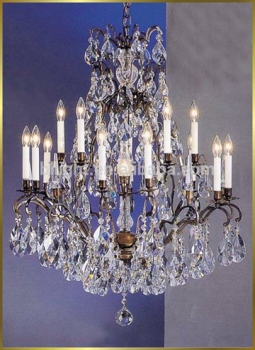 Iron pendant lighting antique hanging crystal chandelier