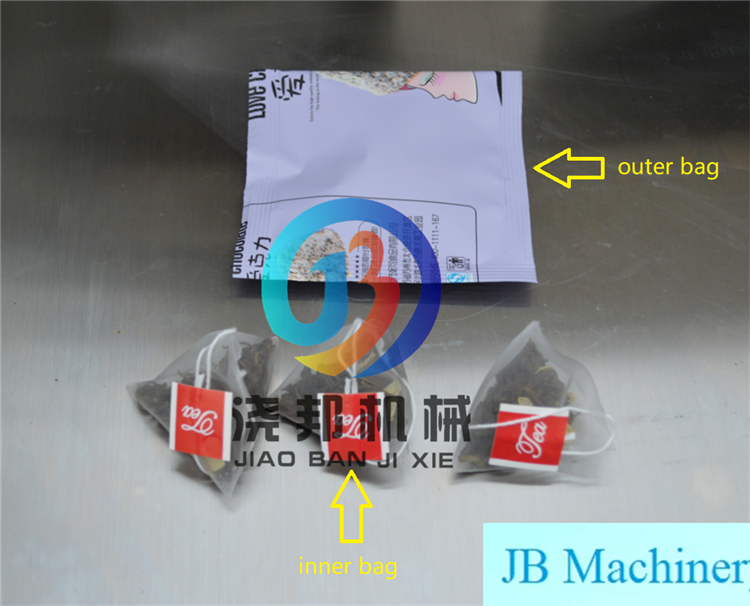 Fully Automatic Qualitative Filter Paper Inner and Outer Nylon Pouch Trianglec Small Tea Bag Packing Machine For 2g-10g