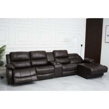 Leather Luxury electric recliner sofa set