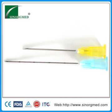 breast filler injection with blunt tip cannula needle