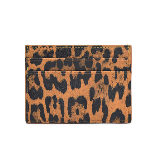 Retro Stylish Leopard Leather Card Holder