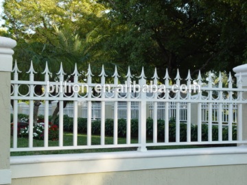 outside white yard fence design