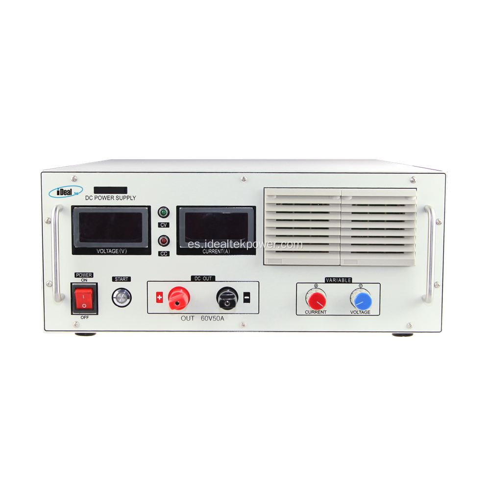 Fuente de alimentación de CC para rack de interruptores basada en MOSFET variable de precisión