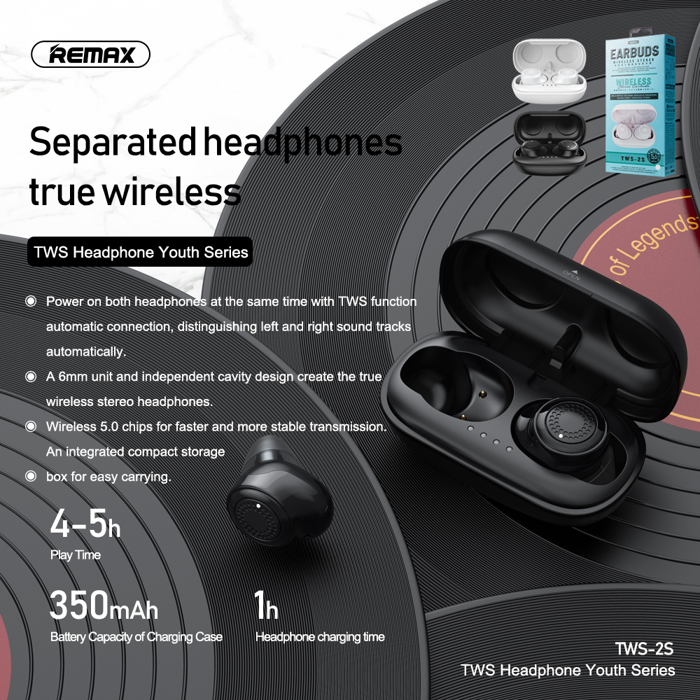 Remax Join Us Factory direct sale TWS ture wireless earbuds headphones earphone