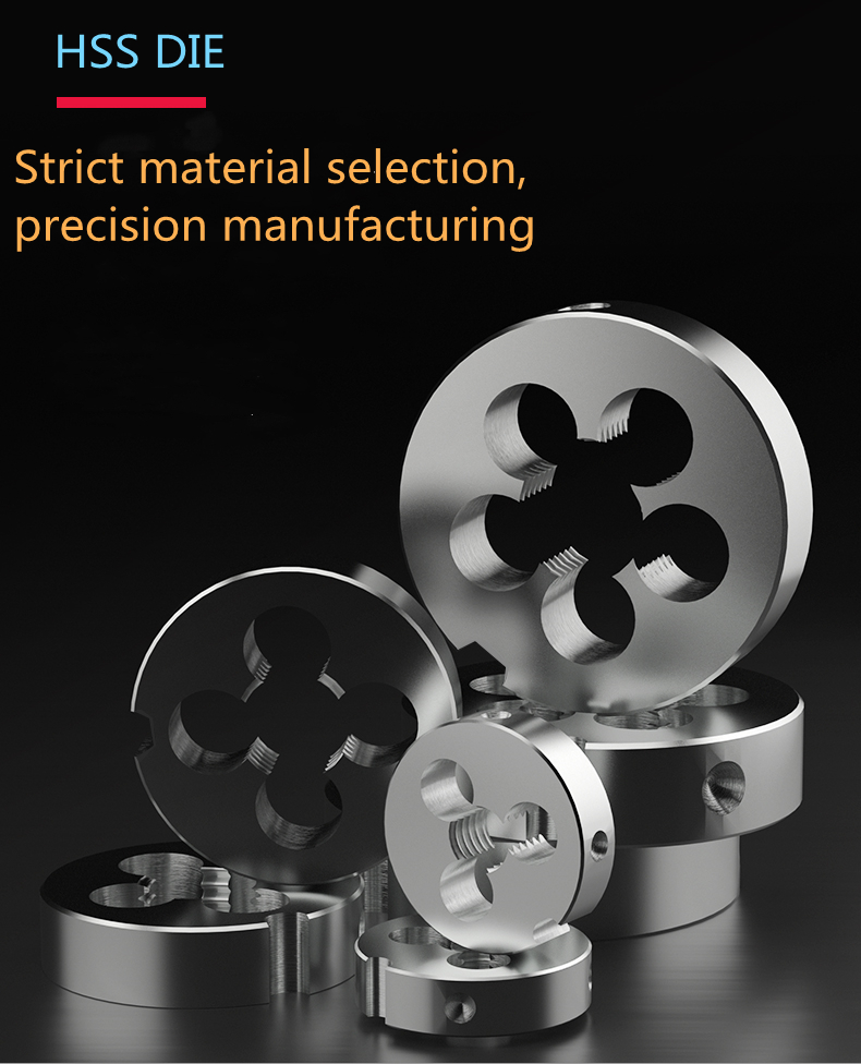 HSS M12x1.5 Metric Round Thread Die Right Hand Used for Hand tap and Machine Tap Cutter