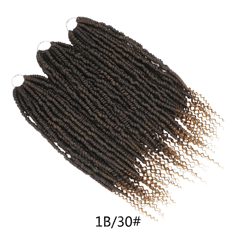 Vigorous Wholesale Fiber Hande Twist Wig Extension Short Darling Brown Pre Plucked Curly African Crochet Braid Hair