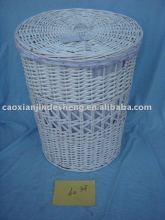 sell white willow laundry basket with cover