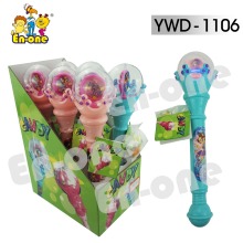 plastic lighting/musical magic wand candy toy