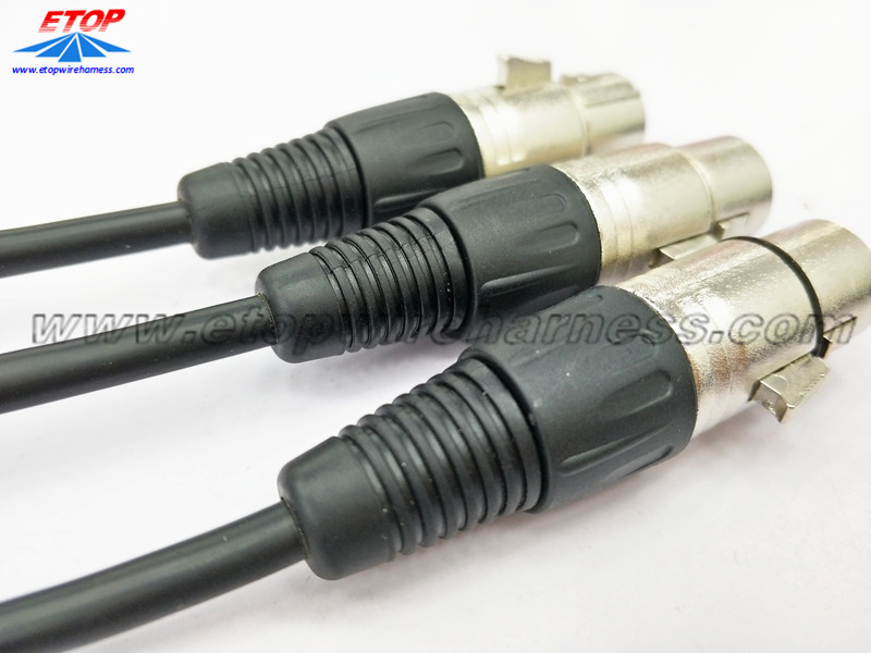 XLR 5pin ሴት ጃክ ማይክሮፎን ኦዲዮ አገናኝ