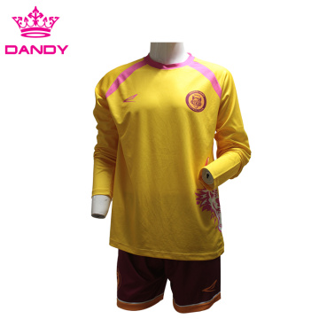 Goalkeepers padding soccer jerseys