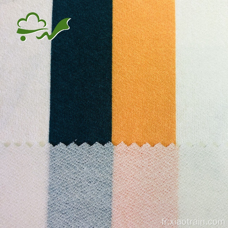 Tissu en tricot de crêpe de rayonne d&#39;étirement imprimé personnalisé