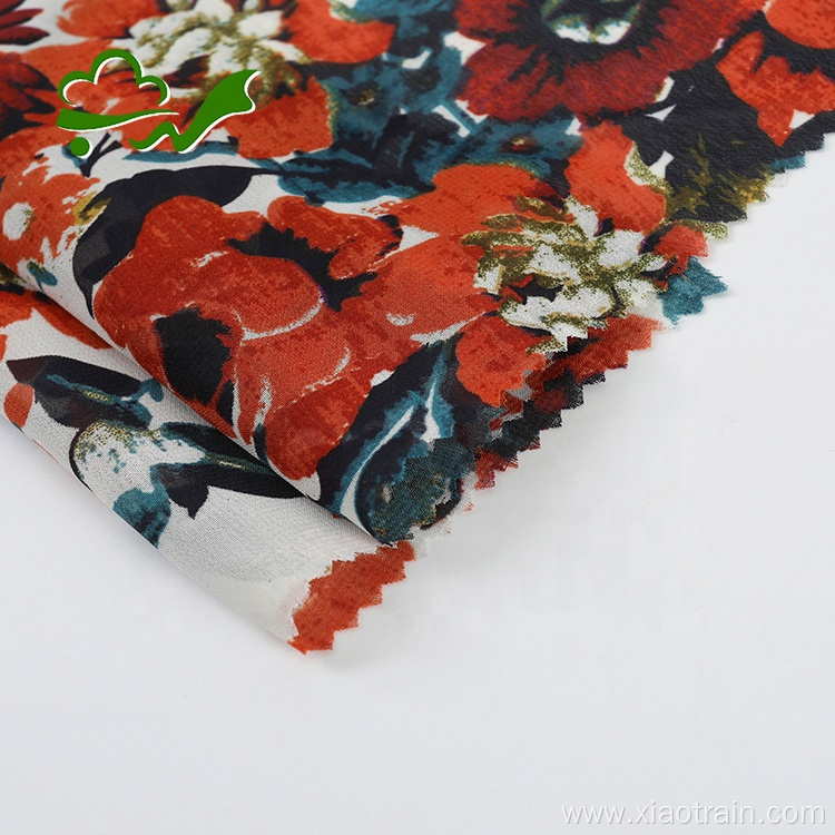 100D cheap printed polyester chiffon dress fabric