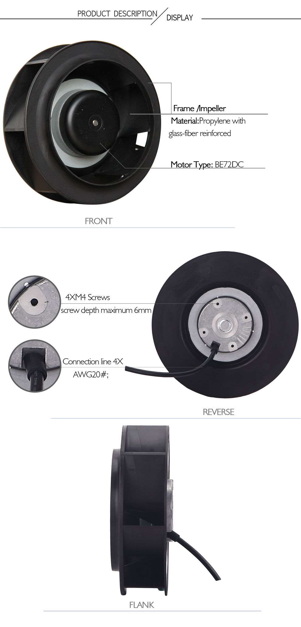 175mm 24v Dc Backward Curved Centrifugal Cooling Fan With Ec Motor ...