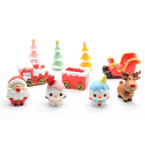 2021 Standbeeld Kerst Kerstman Slee Herten Boom Beeldje Poppenhuis Woondecoratie Miniatuur Fairy Tuin Decoratie accessoires