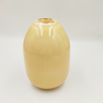 Pink/yellow Swirl Glass Vase Tabletop