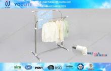 Industrial Flexible Double Pole Clothes Rack / Sturdy Quilt