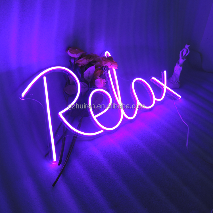 New 2021 Relax Custom Signature Electronic Signs Bar Sign Decor Led Neon Light Sign