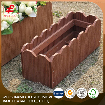 decorative WPC flower boxes plastic wood planter