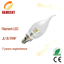 3 Years Warranty LED  Filament Candle Light Wholesaler