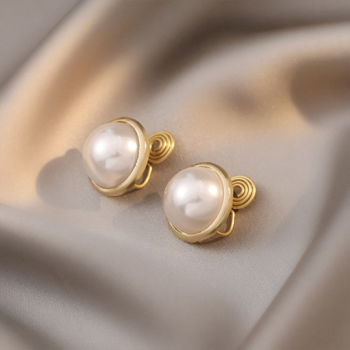 10Styles Mosquito repellent incense plate ear clip female pearl earrings hanging metal letter bone spiral spring