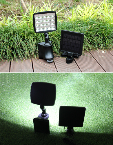 Water proof IP44 ROHS CE flooding lights with motion sensor solar security lights for garden wall lighting