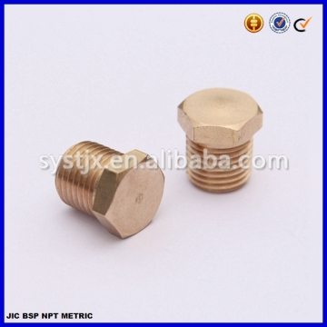 China supplier threaded copper plug copper fitting