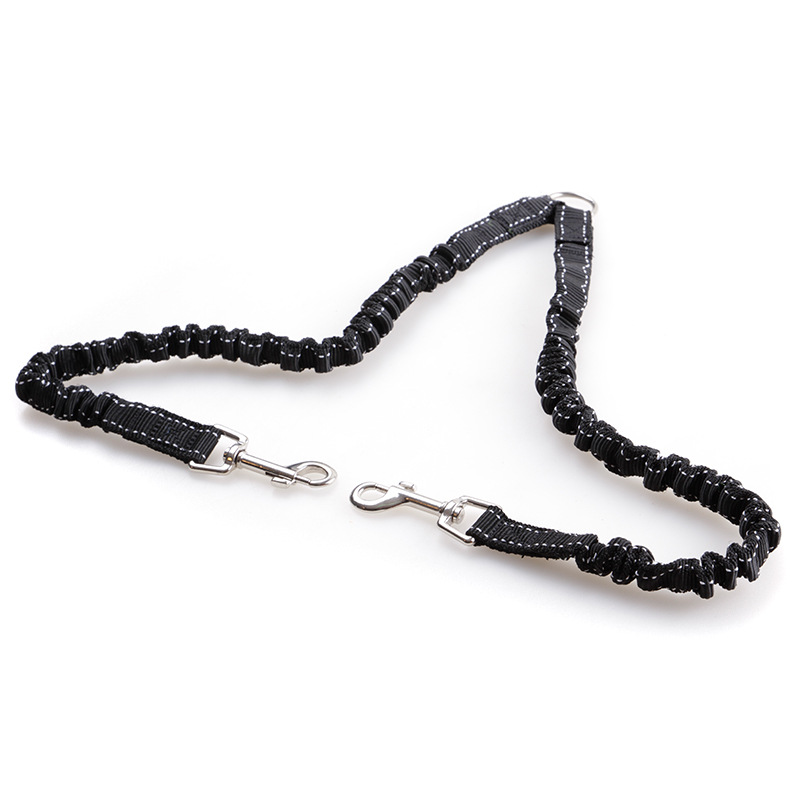 Nylon cloth practical  comfortable High elastic two-headed leash for pets