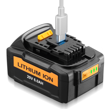 New Type C USB 6000mAh Power Tool Replacement Rechargeable Lithium-ion Battery Pack