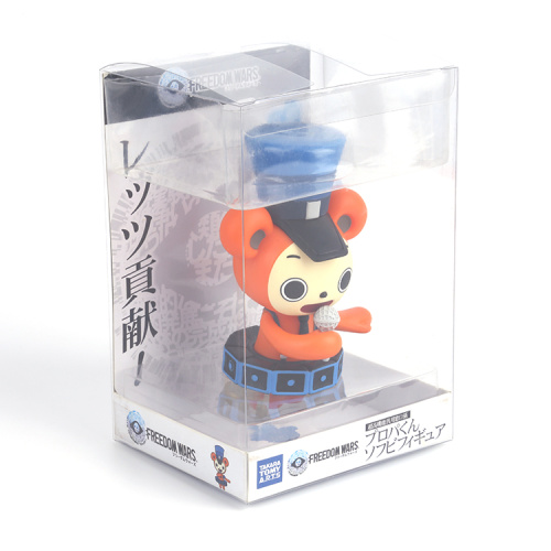 High quality transparent clear plastic soft crease folding box packaging with inner tray for toy