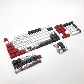 Five Sided Dye Sublimation PBT Keycaps for Gundam and Genshin/Valorant Games