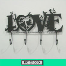 Fantastic Vintage Love Shape Iron Wall Clothes Hook
