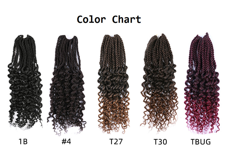 Curly Ends Senegalese Twists Braids Crochet Twists Braids Wavy Senegalese Braids Small 18inch 22 Strands/pack 100g