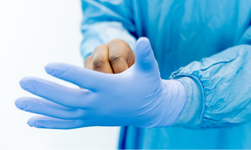 Zdravotnícke potreby na jednorazové rukavice na vyšetrenie nitrilov, prášok bez prášku