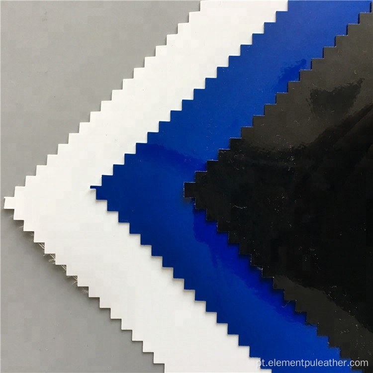 Superfície de espelho brilhante Pu de couro artificial de 0,8 mm