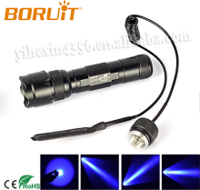 Hot Sale 502B Blue Light led rechargeable Flashlight 1pc XPE Torch Light with tail switch