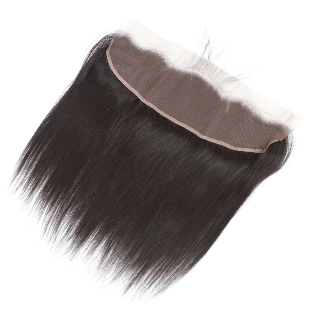 Very Full And Soft 10A 13x4 Swiss Lace Natural Color 100% Brazilian Virgin Human Hair Straight 10"-20" Lace Frontal