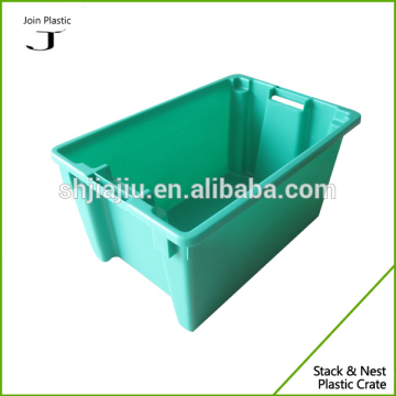 Nested plastic cylindrical container