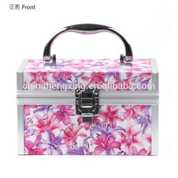 aluminum frame makeup case/beauty case/cosmetic case with mirror