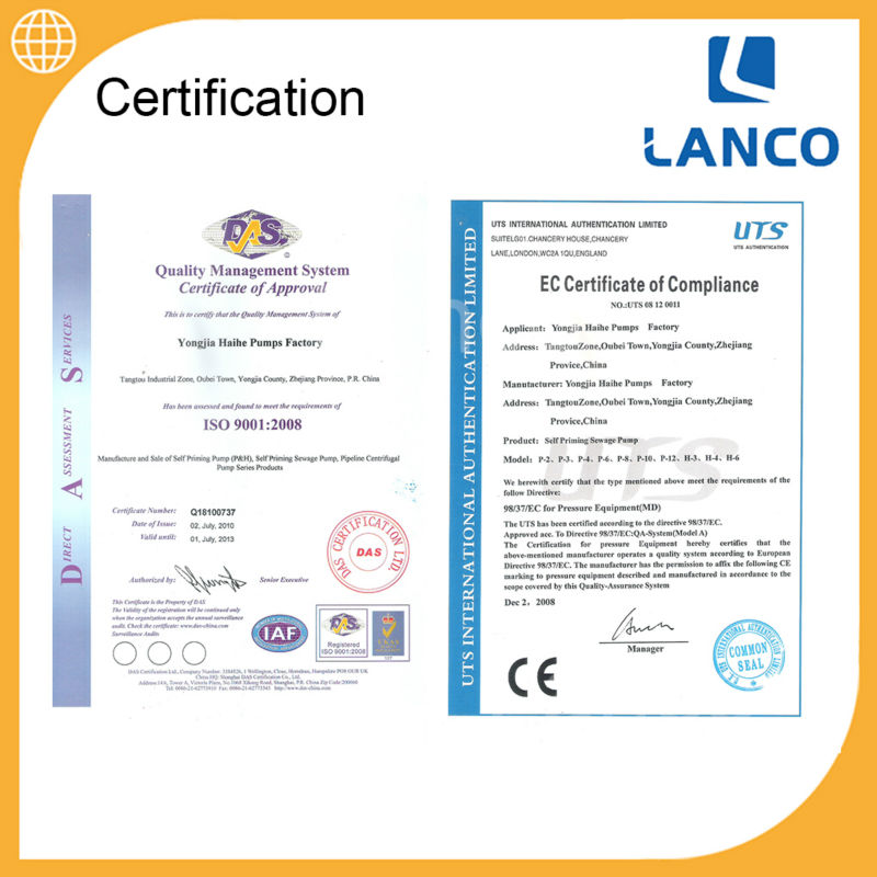 Lanco brand CYZ-A Series Siemens Electric Self priming Centrifugal high pressure gasoline water pump