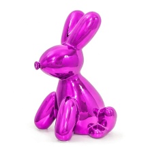 Large colored stainless steel rabbit sculpture ornaments