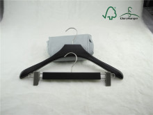 Fashionable deluxe wood coat hangers pants hangers