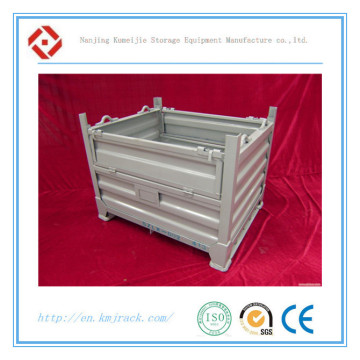 Collapsible corrugated steel bin