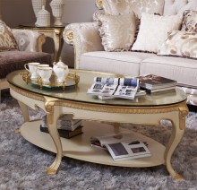 Alibaba Classic Rustic Glass Top Wooden Centre Table Designs